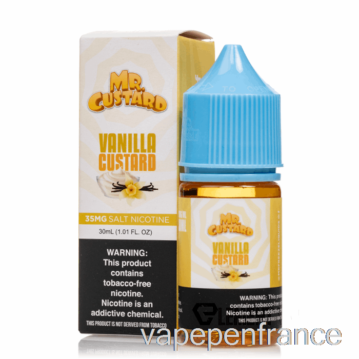 Crème Anglaise à La Vanille - Sels De Crème Anglaise - Stylo Vape 30 Ml 50 Mg